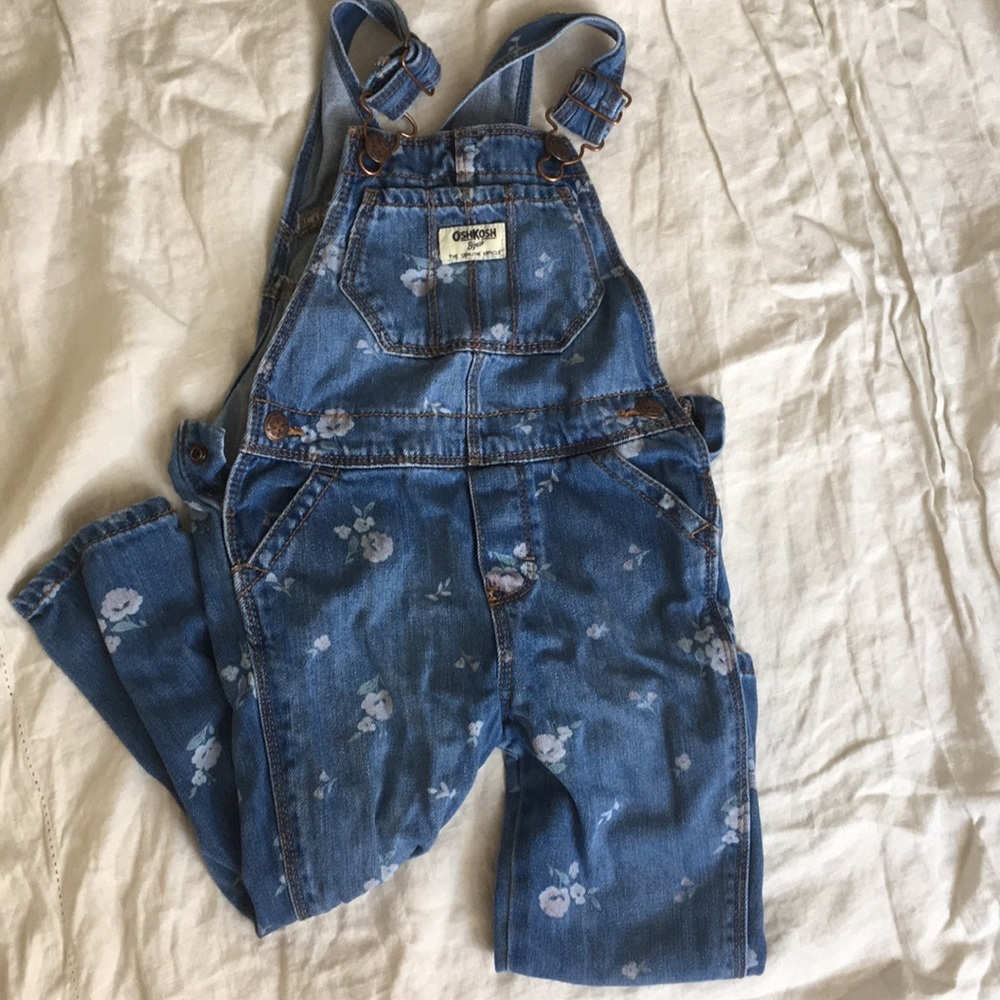 Floral denim OshKosh overalls